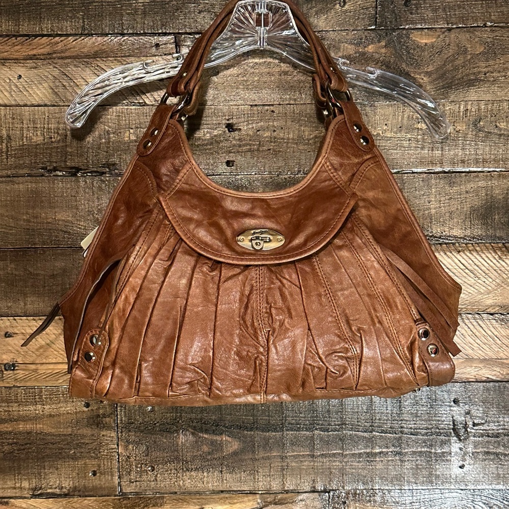 Junior Drake Whiskey Leather Shoulder Bag - Picture 2 of 13